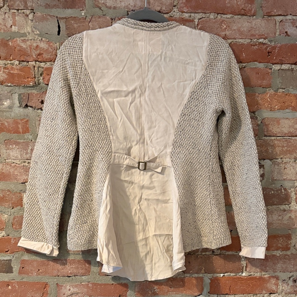 Chic Textured beige Jacket - Picture 6 of 6